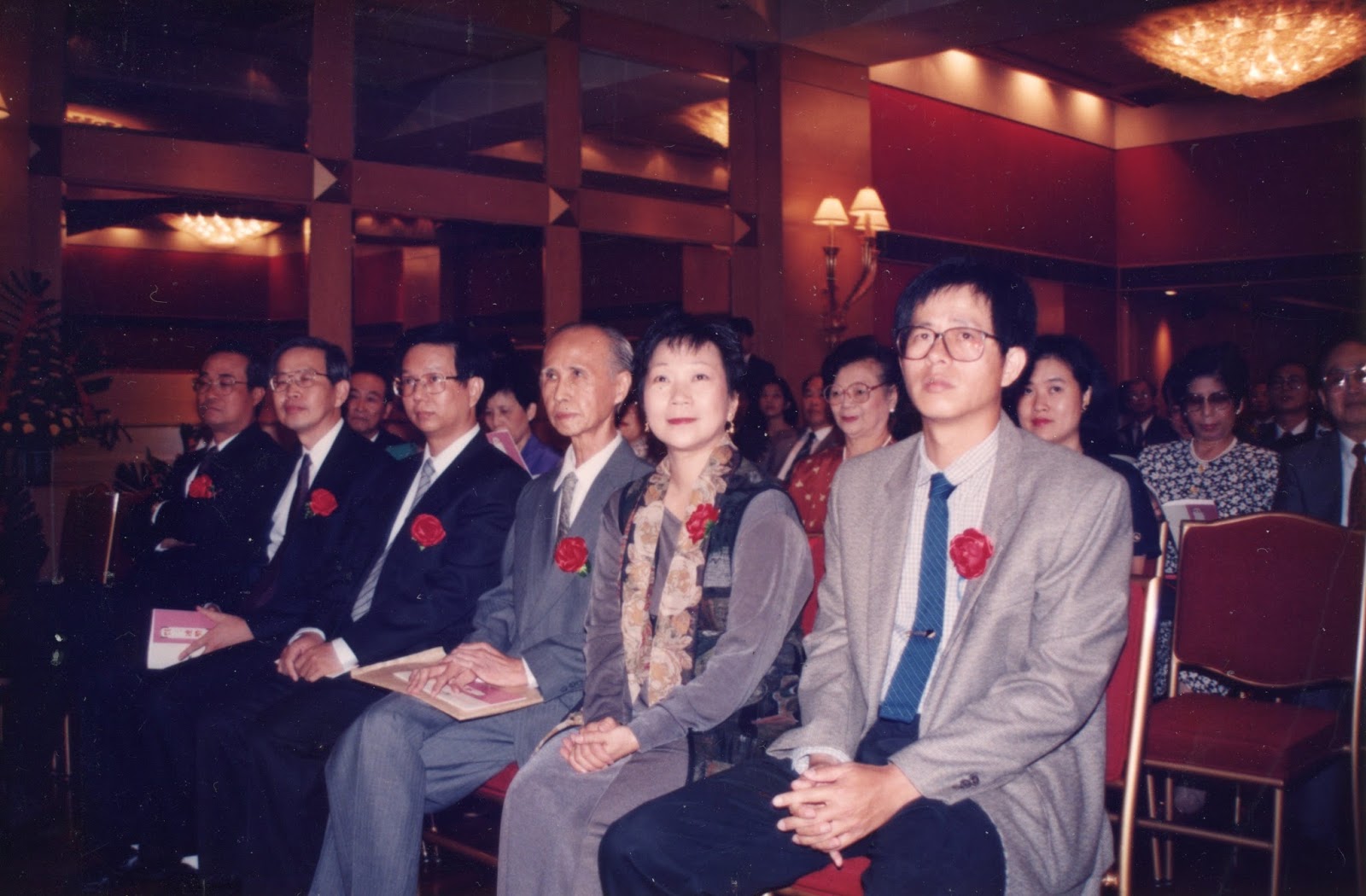 <p>Photograph provided by Liu Ka-shiang</p>
<p>Liu on the Wu San-lien Award ceremony.</p>