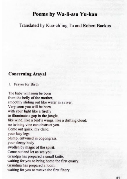 "Concerning Atayal" 