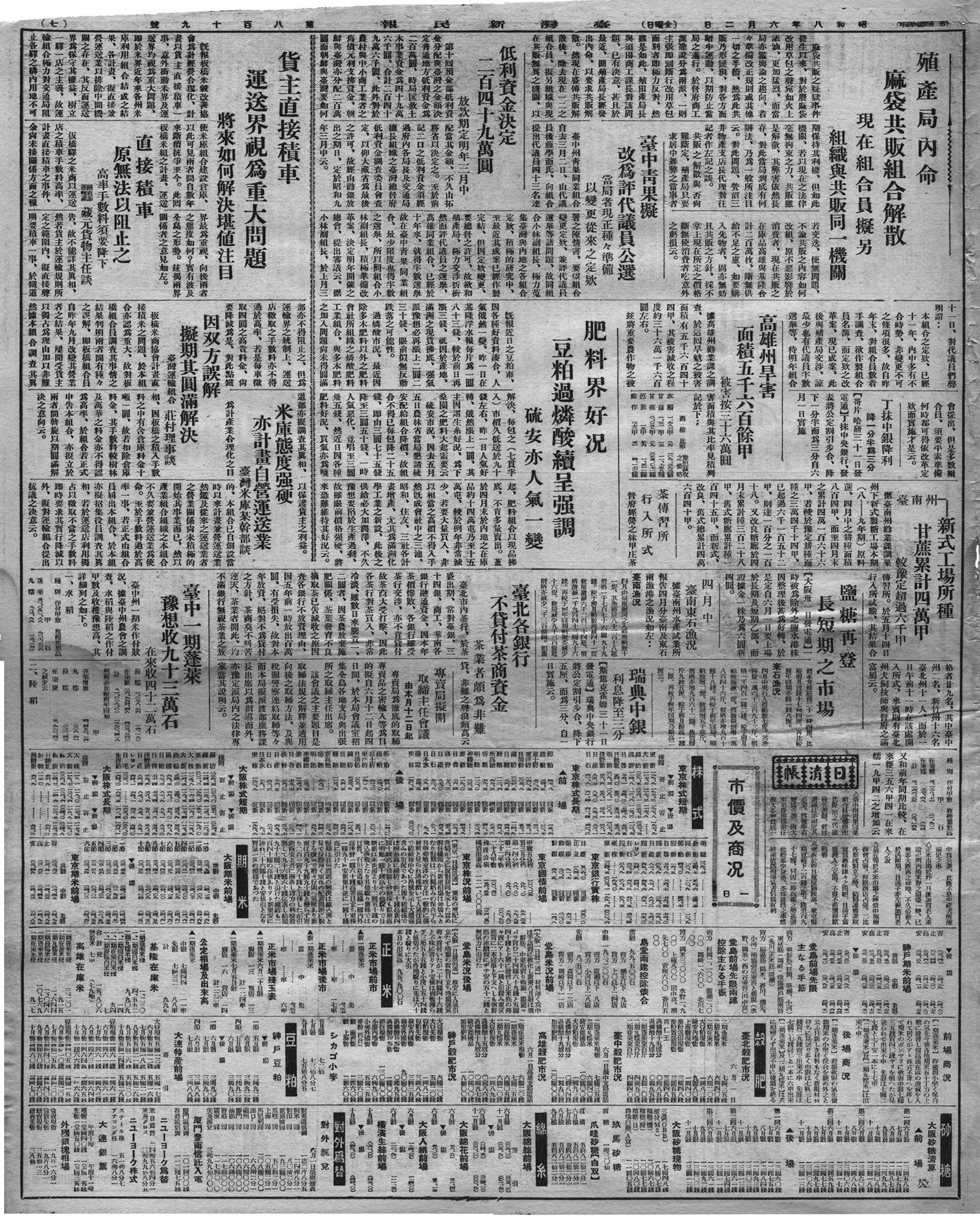 專賣局擬開取締主任會議