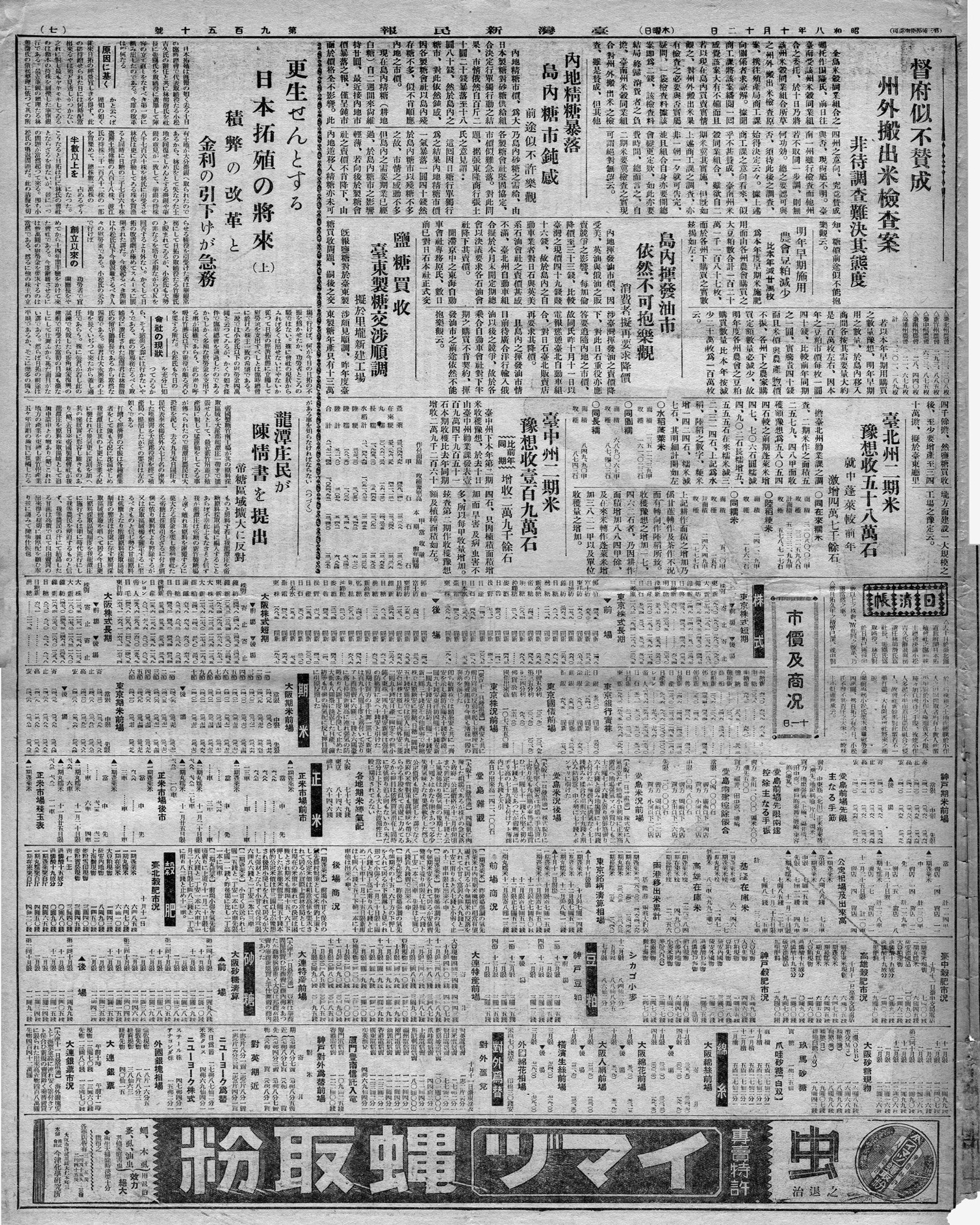 內地精糖暴落  島內糖市鈍感